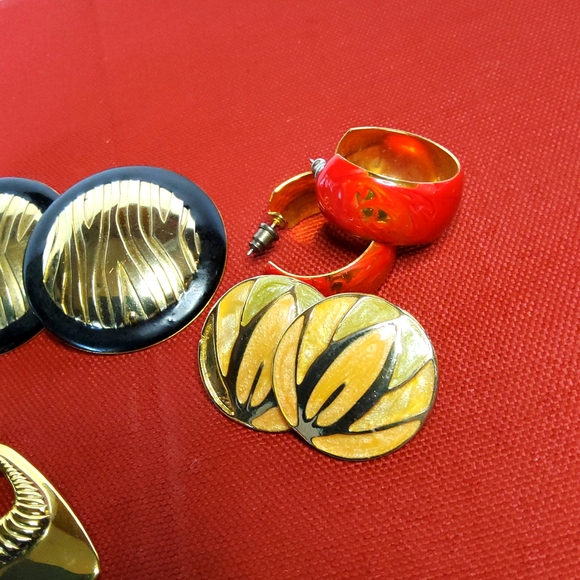 VINTAGE pierced earrings bundle of four - Picture 4 of 12